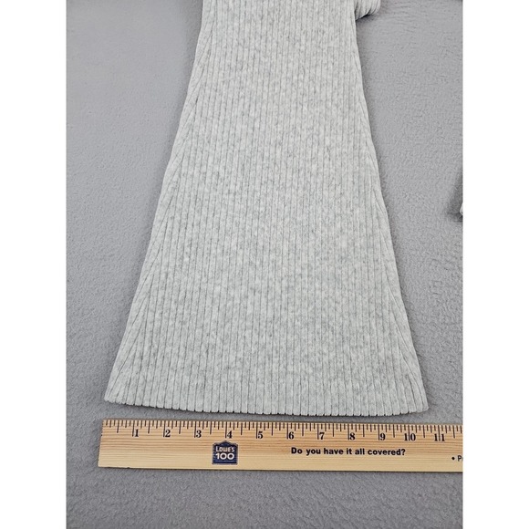 Aerie Pants Women's Small 26x31 Grey Ribbed High Rise Flare Bell Bottom - Picture 2 of 8